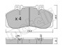 Комплект тормозных колодок, дисковый тормоз - Metelli 22-0267-0 (фото 1)