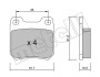 Комплект тормозных колодок, дисковый тормоз - (1605005, 1605026, 1605031) Metelli 22-0275-0 (фото 2)