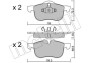 Комплект гальмівних колодок (дискових) - (272401, 2724011, 30648385) Metelli 22-0309-0 (фото 1)