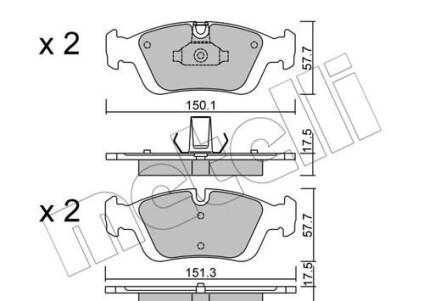 Фото 4 - Гальмівні колодки Metelli 22-0312-0 (2203120)