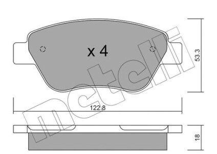 Фото 4 - Гальмівні колодки Metelli 22-0321-1 (2203211)