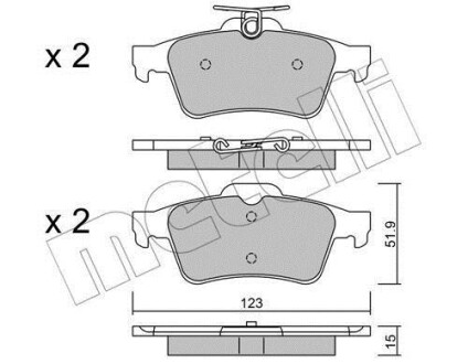 Комплект тормозных колодок - Metelli 22-0337-3