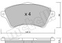 Комплект гальмівних колодок (дискових) - (lr021899, sfp000010, sfp000020) Metelli 22-0349-0 (фото 1)