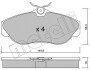 Комплект тормозных колодок, дисковый тормоз - (sfp000210, sfp100460, sfp100480) Metelli 22-0350-0 (фото 1)