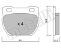 Комплект тормозных колодок, дисковый тормоз - (sfp000160, sfp000280, stc1601) Metelli 22-0354-0 (фото 1)