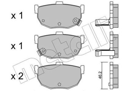 Фото 4 - Гальмівні колодки Metelli 22-0362-0 (2203620)