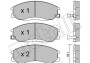 Колодки гальмівні (передні) Hyundai Santa Fe/Trajet 00-12/Ssangyong Actyon/Kyron 05-/Rexton 02- - (5810126A00, 5810126A10, 5810126A20) Metelli 22-0364-0 (фото 1)