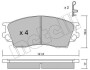 Комплект тормозных колодок, дисковый тормоз - (ta013323z, ta013328z, tby73323z) Metelli 22-0473-0 (фото 1)