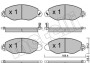 Комплект тормозных колодок, дисковый тормоз - (1144288, 1318147, 1415168) Metelli 22-0536-0 (фото 1)