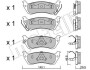 Комплект тормозных колодок, дисковый тормоз - (1634200420, A1634200420) Metelli 22-0570-0 (фото 1)