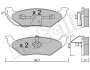 Комплект тормозных колодок, дисковый тормоз - (05014036AA) Metelli 22-0624-0 (фото 1)