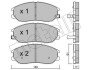 Колодки гальмівні (передні) Hyundai Terracan 01-06/Ssangyong Rexton 02- - (481321110, 4813A21100, 5810139A60) Metelli 22-0633-0 (фото 1)