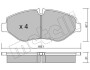 Комплект тормозных колодок, дисковый тормоз - (42555881, 42561355, 42576975) Metelli 22-0671-1 (фото 6)