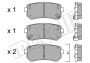 Комплект тормозных колодок, дисковый тормоз - (583020ZA00, 583021GA00, 583021HA00) Metelli 22-0725-0 (фото 1)