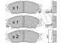 Колодки гальмівні (передні) Nissan Almera II 02-/Sunny 00-03 - (1N073328Z, 1N083328Z, 1N133328Z) Metelli 22-0810-0 (фото 1)