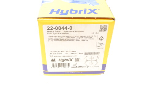 Фото 9 - Гальмівні колодки Metelli 22-0844-0 (2208440)