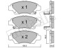 Комплект тормозных колодок, дисковый тормоз - (45022SZTG00, 45022SZTJ00, 45022SZYT00) Metelli 22-0865-0 (фото 1)