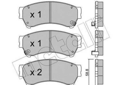 Колодки гальмівні (передні) Ford Fusion/Ford USA Fusion 06-/Mazda 6 02-13 - (gsyd3328z9c) Metelli 22-0924-0