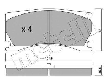 Klocki ham.przod - (c2P15994, 1610696480) Metelli 22-1106-0