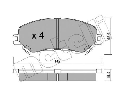 Klocki ham.przod - Metelli 22-1111-0