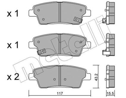 Klocki ham.hyundai genesis 14- - Metelli 22-1140-0