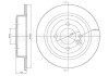 Тормозной диск - (34211503070, 34216774987) Metelli 23-0667C (фото 1)