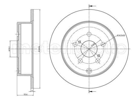 Тормозной диск - (4243120390, 4243120420, 4243147030) Metelli 23-1063C