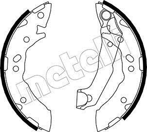 Комплект тормозных колодок - (5830502A10, 5830505A00, 5830522A01) Metelli 53-0168