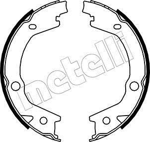 Комплект тормозных колодок, стояночная тормозная система - Metelli 53-0184