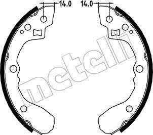 Комплект тормозных колодок - (0K23N2638Z, OK23N2638Z, 0K2N12638Z) Metelli 53-0217