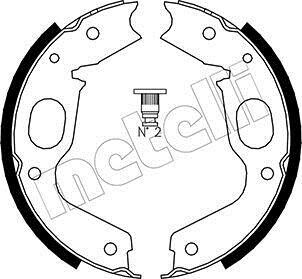 Комплект тормозных колодок, стояночная тормозная система - (mb618914, mb618915, mb618916) Metelli 53-0264