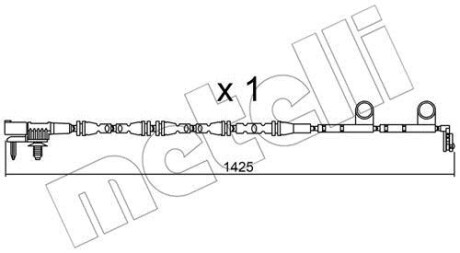 Датчик зносу гальмівних колодок (передніх) Land Rover Range Rover IV 3.0-5.0 D 12- (L=1425mm) - Metelli SU.316
