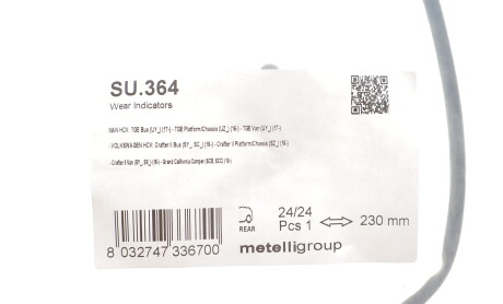 Фото 2 - Автозапчасть Metelli SU.364 (SU364)