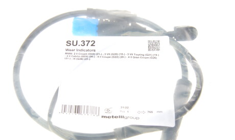 Фото 2 - Датчик зносу гальмівних колодок Metelli SU.372 (SU372)