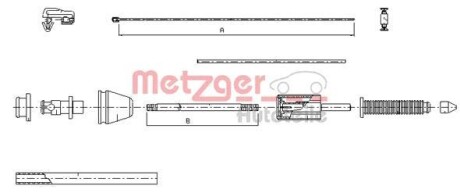 Фото 3 - Тросик газа METZGER 10.0383