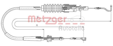Трос газа - METZGER 144305