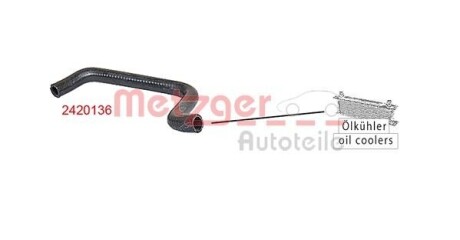 Radiator hose - METZGER 2420136