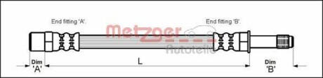 Гальмівний шланг - METZGER 4110579