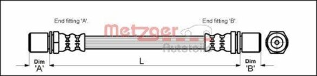 Тормозной шланг - METZGER 4112214