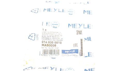 Фото 2 - Сайлентблок підрамника MEYLE 014 035 0010 (0140350010)