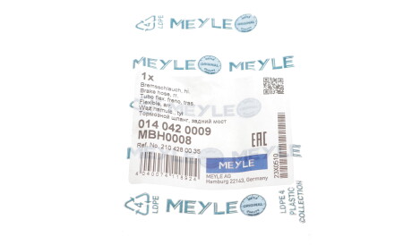 Фото 2 - Тормозной шланг MEYLE 014 042 0009 (0140420009)