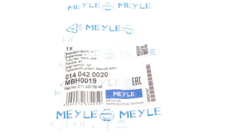 Фото 7 - Тормозной шланг MEYLE 014 042 0020 (0140420020)