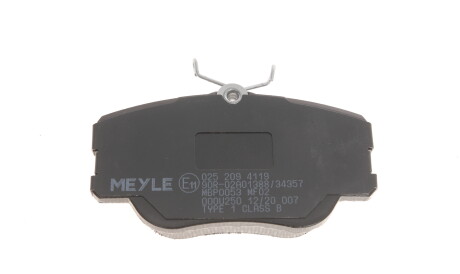 Фото 2 - Тормозные колодки MEYLE 025 209 4119 (0252094119)