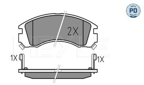 Комплект гальмівних колодок - (mz690562, mb857837, 425388) MEYLE 025 213 6315/PD