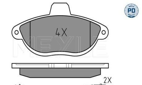 Колодки гальмівні (передні) Fiat Scudo/Peugeot Expert 96- 025 230 4218/PD - MEYLE 0252304218PD