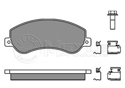 Фото 3 - Тормозные колодки MEYLE 025 244 8419/W (0252448419W)