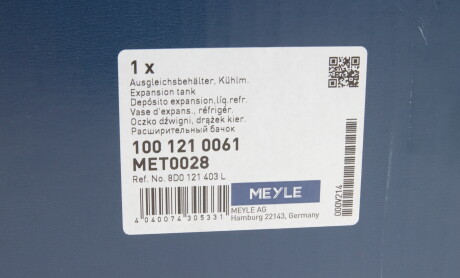 Фото 4 - Розширювальний бачок MEYLE 100 121 0061 (1001210061)