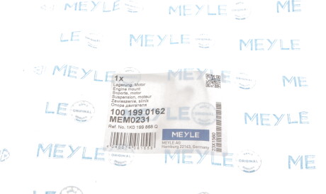 Фото 3 - Подушка двигателя MEYLE 100 199 0162 (1001990162)