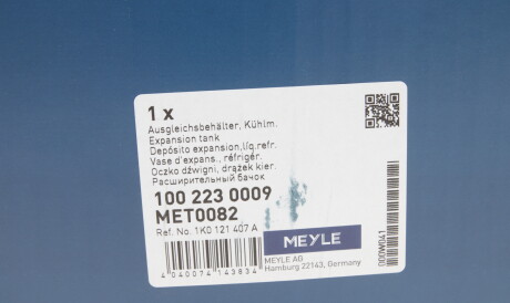 Фото 3 - Расширительный бачок MEYLE 100 223 0009 (1002230009)