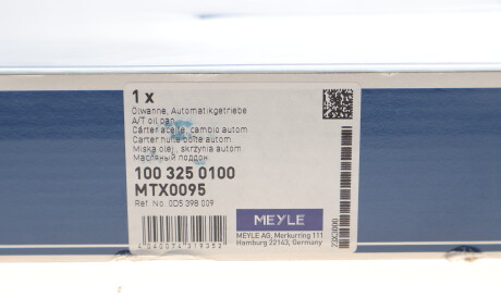 Фото 2 - Поддон MEYLE 100 325 0100 (1003250100)